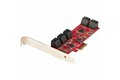 folie 1 von 9, vergrößern, pcie sata controller karte - 10 port sata 3 erweiterungskarte/kontroller - 6gbit/s - full- und low-profile blende - pci express festplatten kontroller/adapter (10p6g-pcie-sata-card)