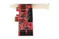 folie 4 von 9, vergrößern, pcie sata controller karte - 10 port sata 3 erweiterungskarte/kontroller - 6gbit/s - full- und low-profile blende - pci express festplatten kontroller/adapter (10p6g-pcie-sata-card)