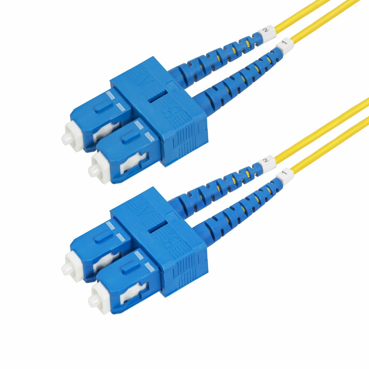 folie 1 von 4, vergrößern, 3 meter lwl patchkabel sc sc (upc) singlemode os2 duplex, 9/125µm, 40g/100g, lszh glasfaserkabel (smdos2scsc3m)