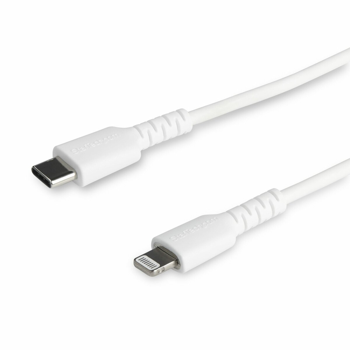 folie 1 von 4, vergrößern, 2m usb-c auf lightning-kabel - hochbelastbare, robuste aramidfaser - lade-/synchronisationskabel - apple mfi-zertifiziert ipad/iphone 12 - weiß (rusbcltmm2mw)