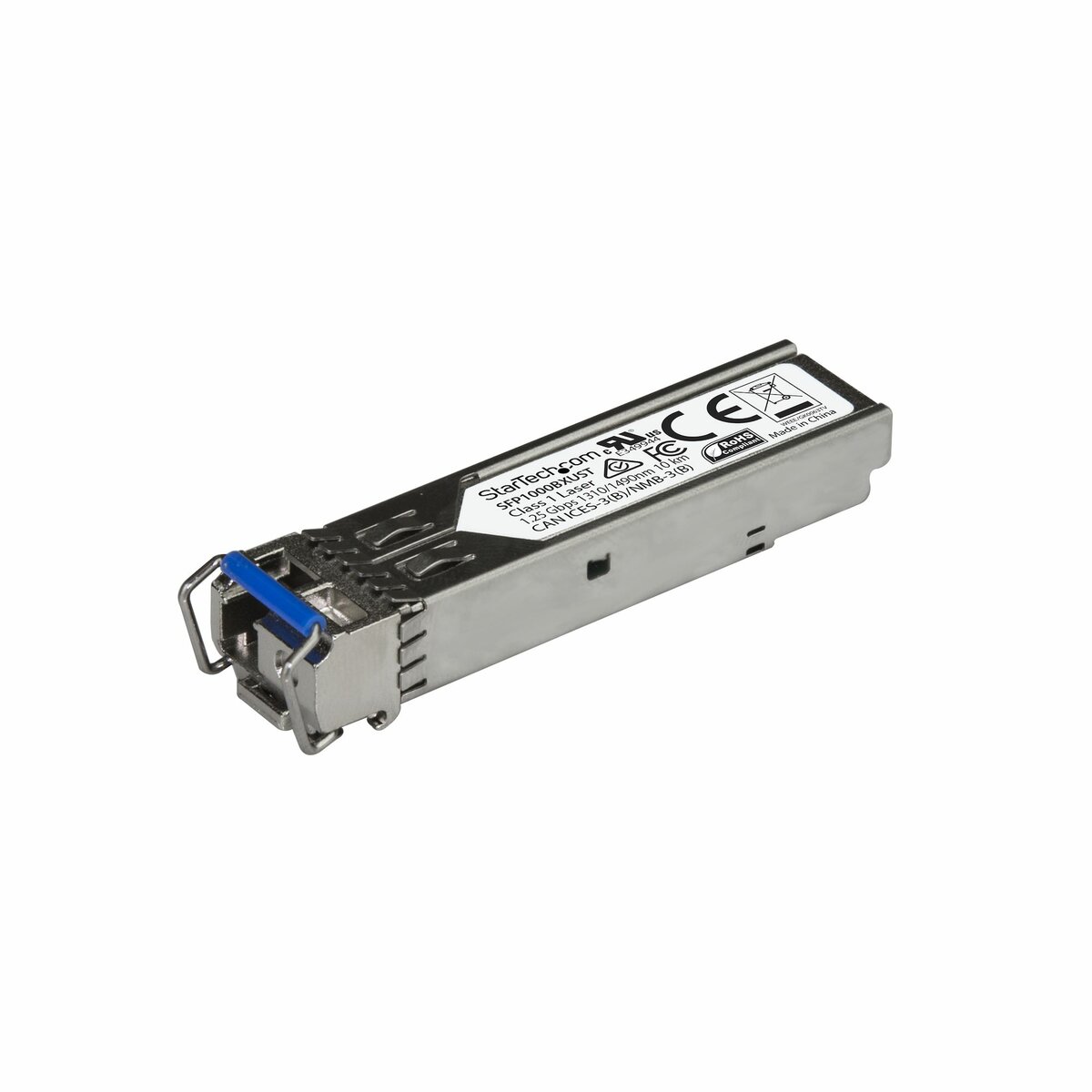 folie 1 von 3, vergrößern, msa konformes gigabit glasfaser sfp transceiver - 1000base-bx (upstream) - single mode lc lwl sfp- 10 km - 1310nmtx/1490nmrx (sfp1000bxust)