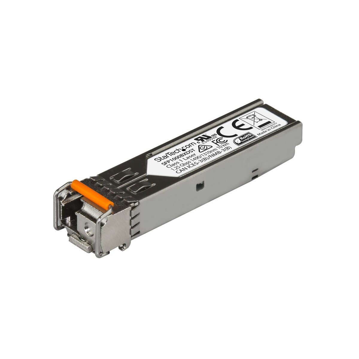 folie 1 von 3, vergrößern, msa konformes gigabit glasfaser sfp transceiver 1000base-bx (downstream) - single mode lc lwl sfp- 10 km - 1490nmtx/1310nmrx (sfp1000bxdst)