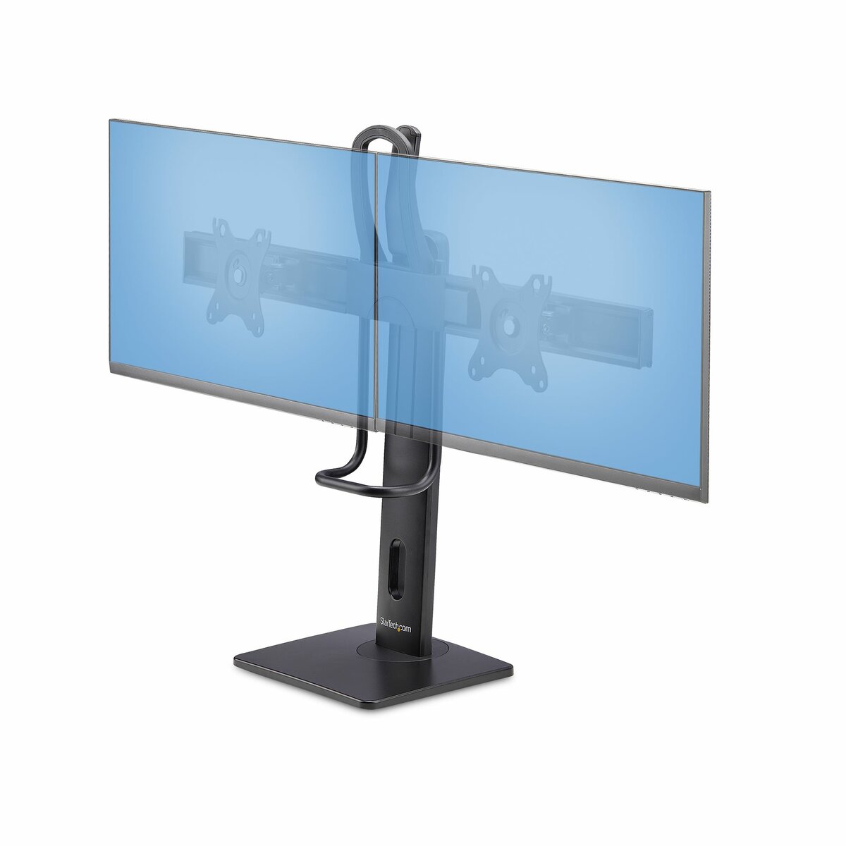 folie 1 von 14, vergrößern, monitorständer für 2 monitore, monitorarm für 27" monitore