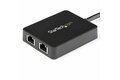 folie 2 von 5, vergrößern, usb 3.0 auf dual gigabit ethernet adapter - usb 3.0 2x 10/100/1000mbit/s netzwerk adapter nic mit usb port - usb zu 2x rj45 - usb passthrough port - schwarz (usb32000spt)