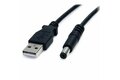 folie 1 von 3, vergrößern, usb zu 5.5mm stromkabel - typ m hohlstecker/niedervoltstecker - 2m (usb2typem2m)