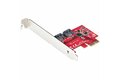 folie 1 von 7, vergrößern, pcie sata controller karte - 2 port sata 3 erweiterungskarte/kontroller - 6gbit/s - voll/halb profil blende - pci express festplatten/ssd kontroller/adapter (2p6g-pcie-sata-card)