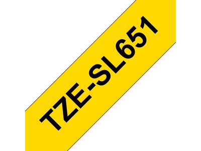 TZe-SL651 - sort tekst på gul baggrund