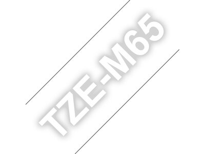 TZe-M65 - mat laminering med hvid tekst på klar