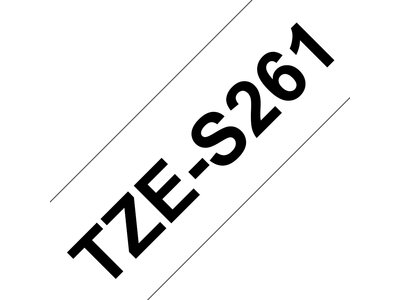 TZeS261 – sort på hvid, 36 mm bred