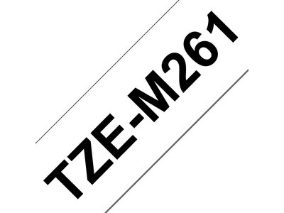 TZe-M261 - mat laminering med sort på hvid
