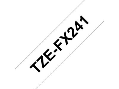 Original Brother TZeFX241 tape – sort på hvid, 18 mm bred