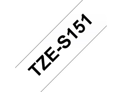 Original Brother TZeS151 tape – sort på klar, 24 mm bred