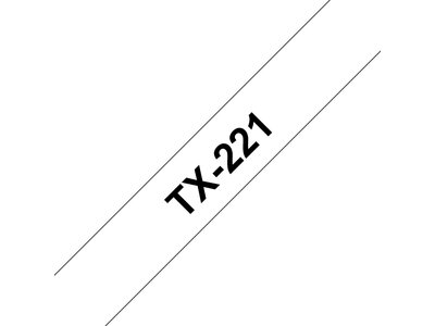 Brother TX-221 Schriftband – schwarz auf weiß