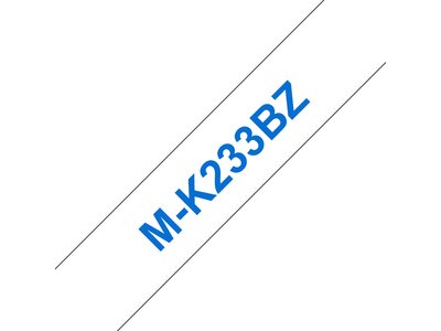Brother M-K233 Schriftband – blau auf weiß