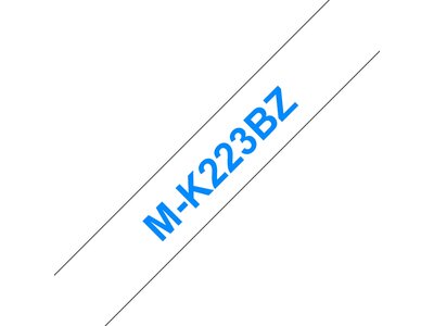 Original Brother MK223BZ tape – blå på hvid, 9 mm bred