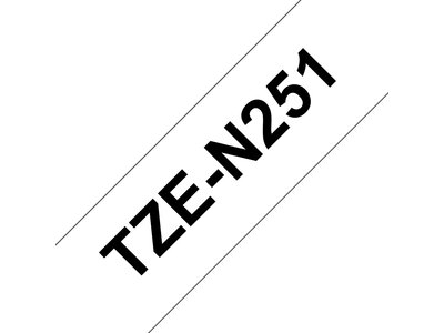 Original Brother TZeN251 tape – sort på hvid, 24 mm bred