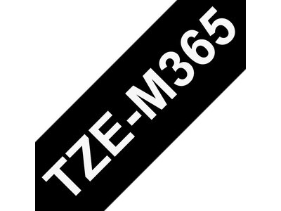 Brother TZe-M365 laminerad tape - vit på svart, 36 mm