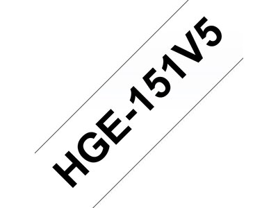 Original Brother HGe-151V5-tape – sort på klar, 24 mm bred