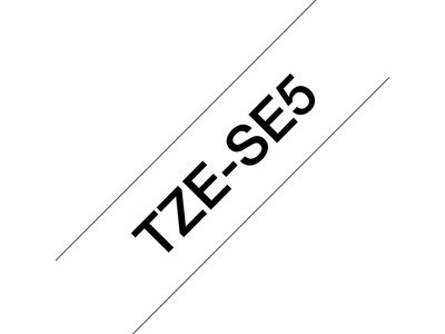 Original Brother TZe-SE5 tape – Sort på hvid, 24 mm bred