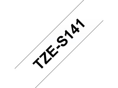 Original Brother TZeS141 tape – sort på klar, 18 mm bred