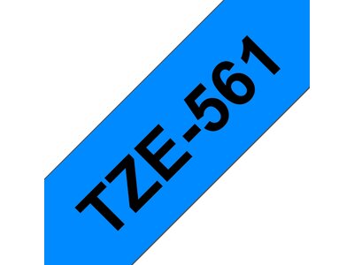 Original Brother TZe561 tape – sort på blå, 36 mm bred
