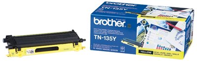Original Brother TN135Y stor gul toner