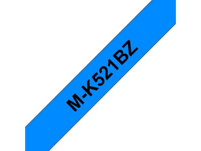 Original Brother MK521BZ tape – sort på blå, 9 mm bred