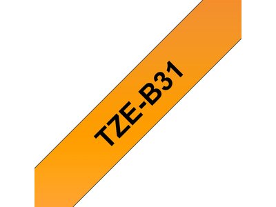 Original Brother TZe-B31 tape – neonorange, 12 mm bred