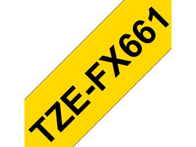 TZeFX661 – sort på gul, 36 mm bred