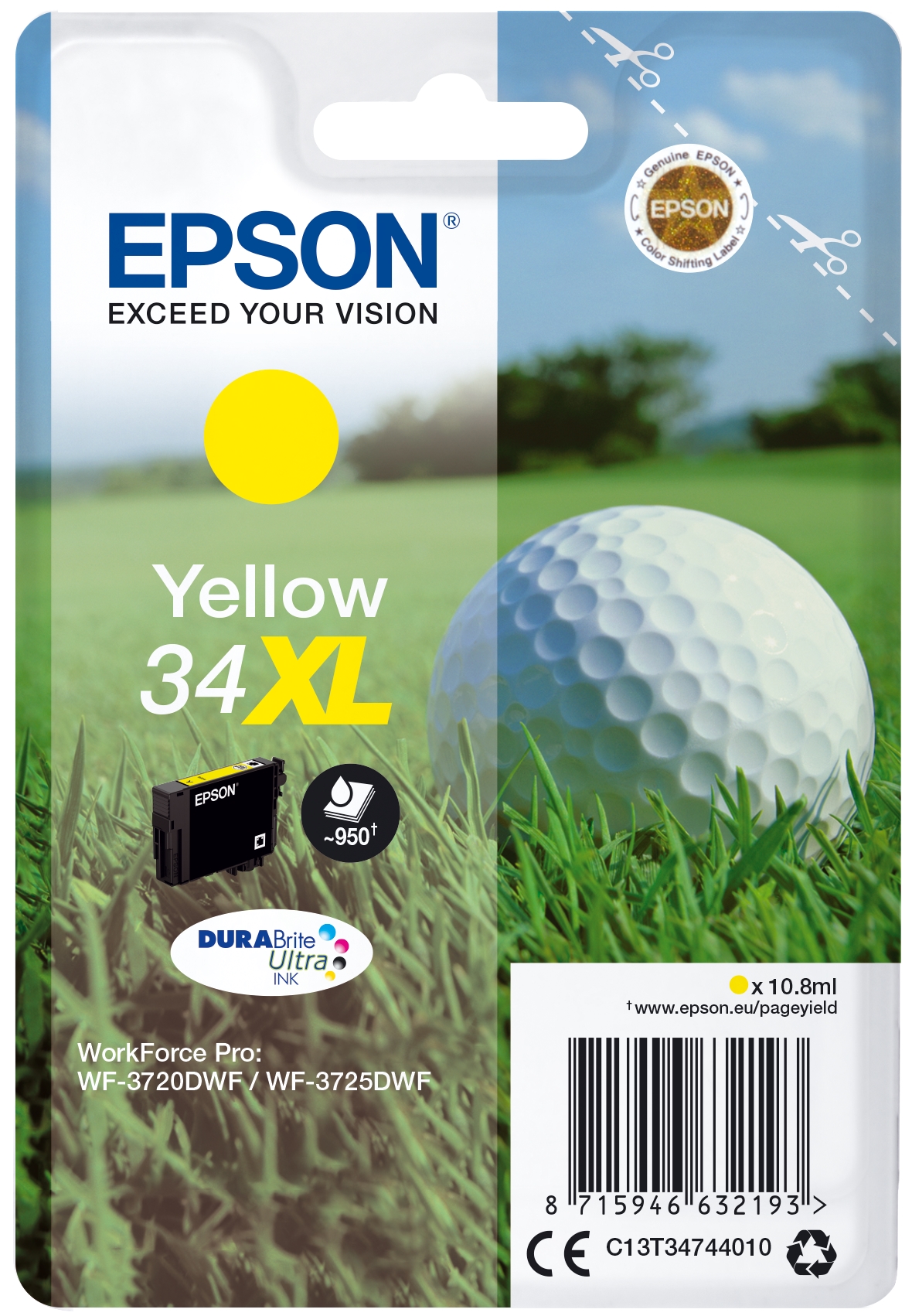 folie 1 von 9, vergrößern, 34xl golfball durabrite ultra single yellow tinte