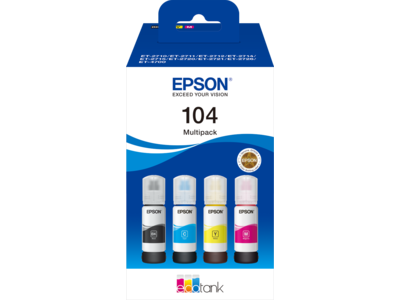 104 EcoTank multipakke med 4 farver