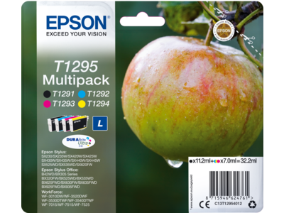 T1295 æble DURABrite Ultra multipakke 4-farve blæk