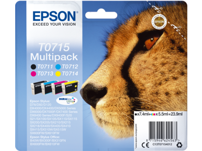 T0715 gepard DURABrite Ultra multipakke 4-farve blæk