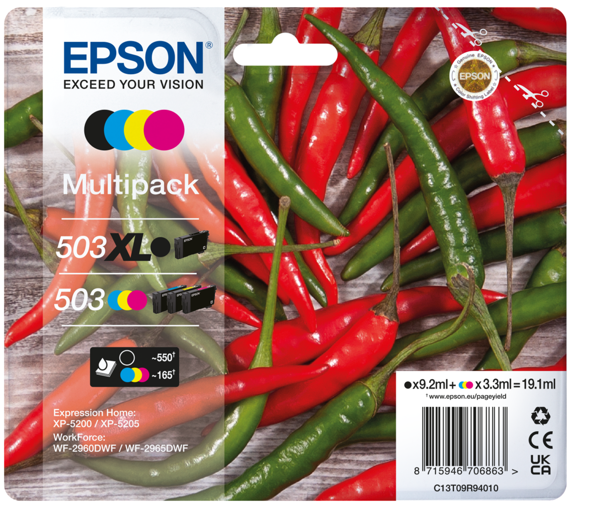 Compatible Epson 503 XL High Capacity Ink Cartridge Set