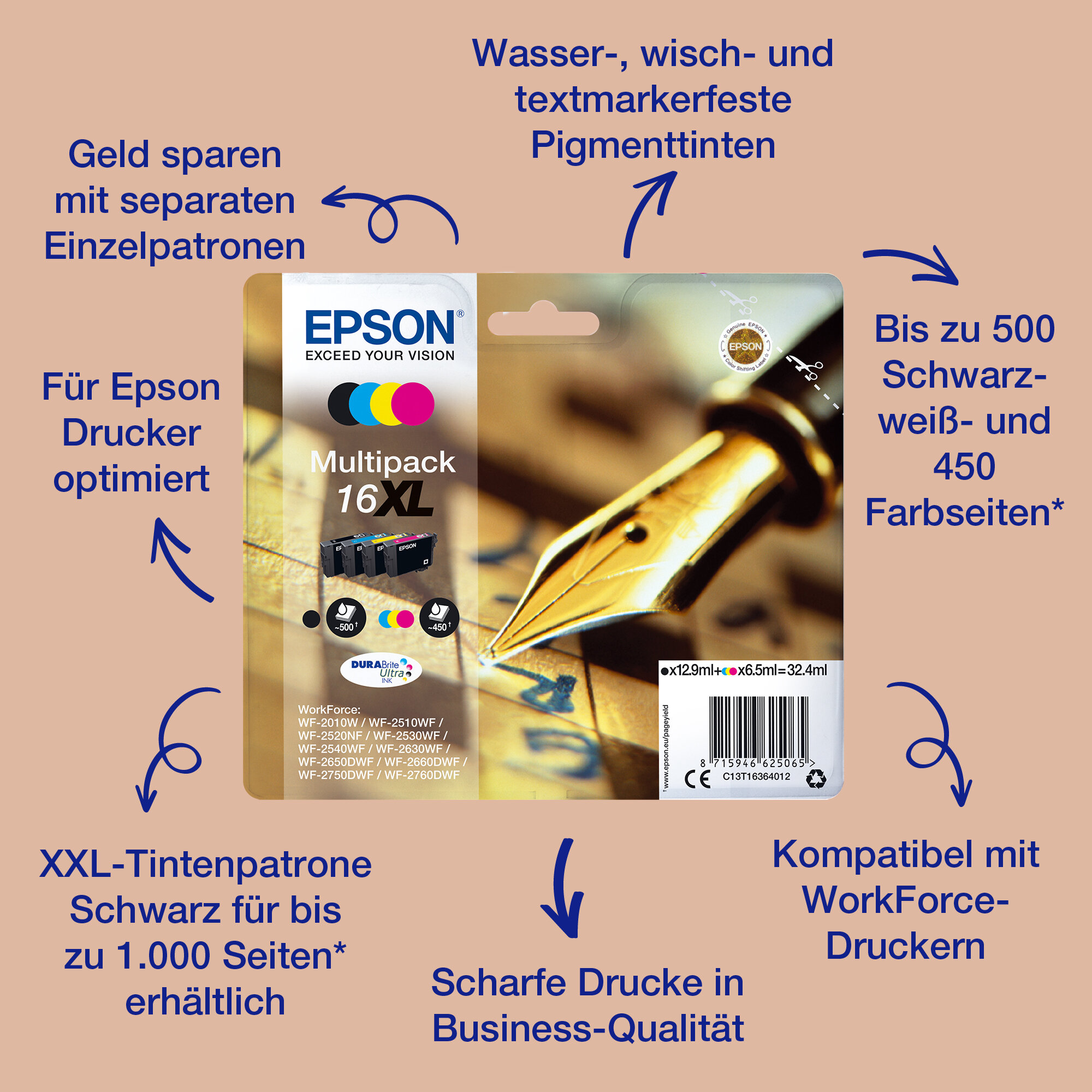 Multipack 4-colours 16 DURABrite Ultra Ink