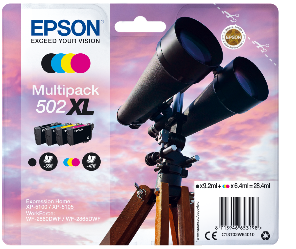 folie 1 von 7, vergrößern, multipack 4-colours 502xl ink