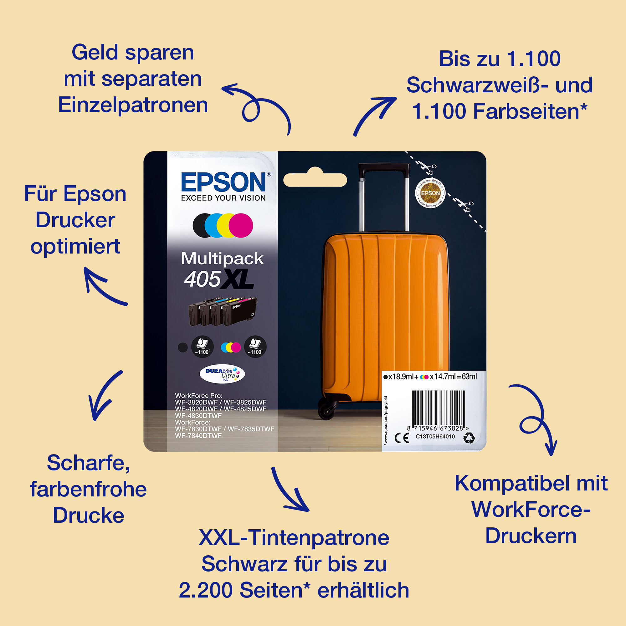 Singlepack Black 405 DURABrite Ultra Ink