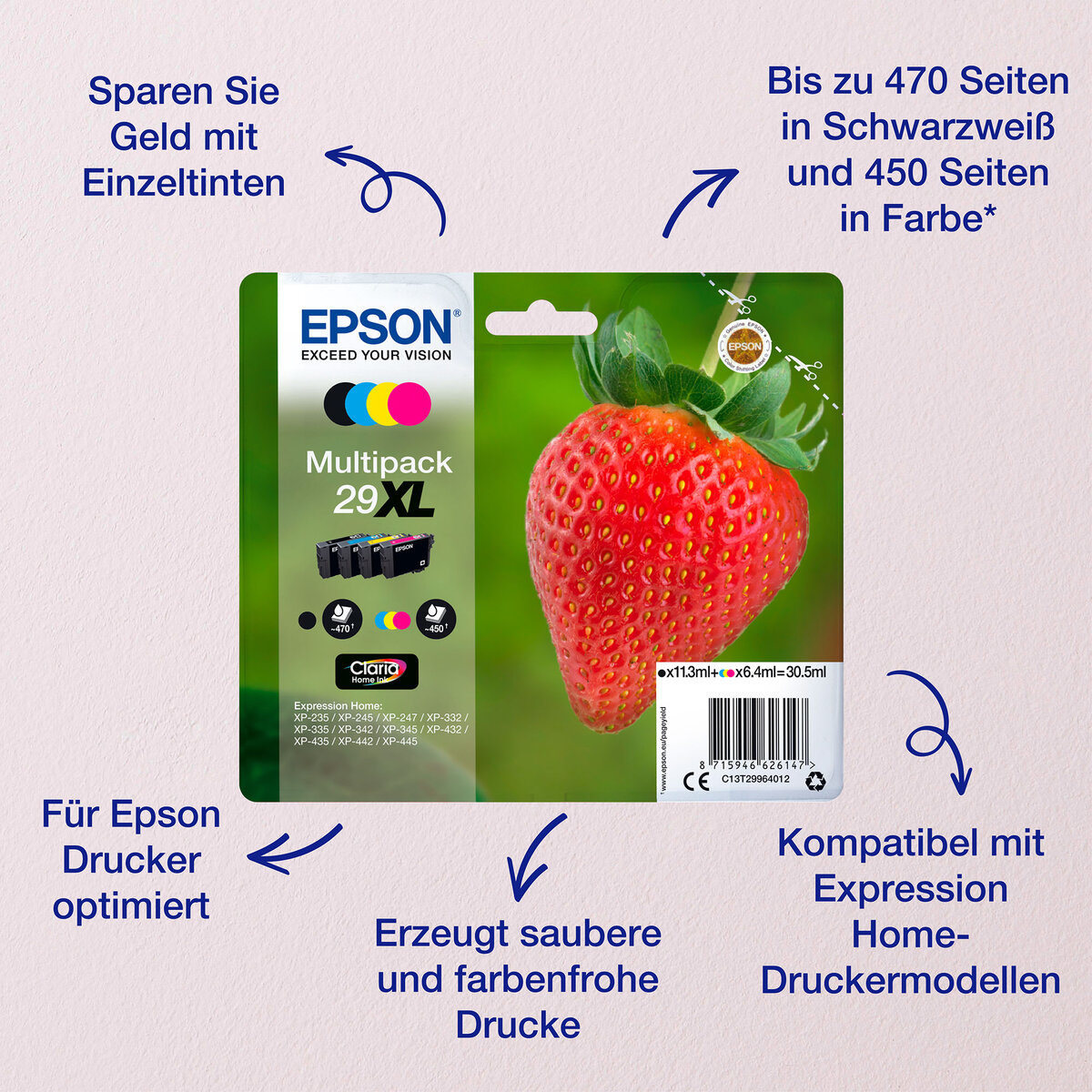 folie 3 von 9, vergrößern, multipack 4-colours 29xl claria home ink