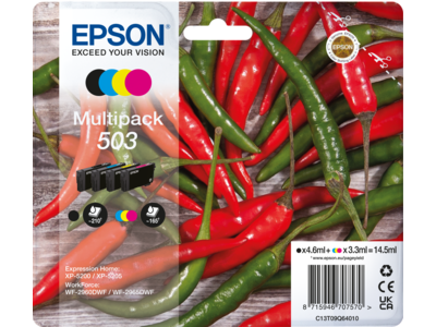 503 chilier multipakke 4-farve blæk