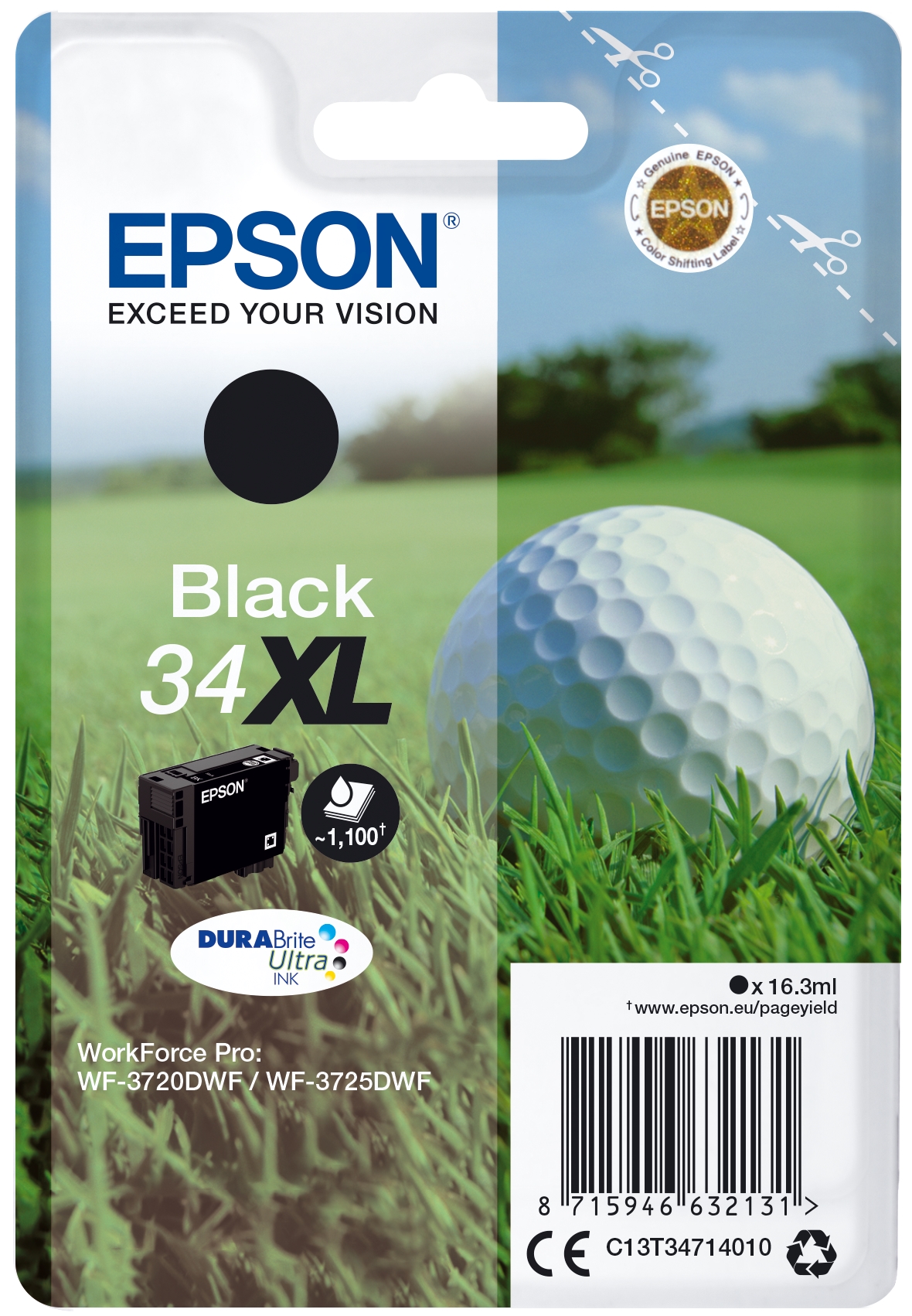 folie 1 von 9, vergrößern, 34xl golfball durabrite ultra single black tinte