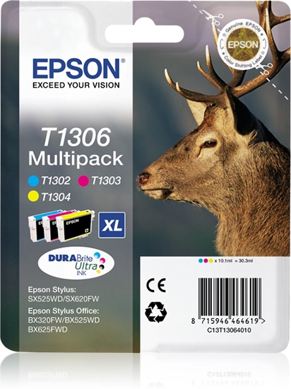 folie 1 von 1, vergrößern, multipack 3 farben t1306 durabrite ultra ink