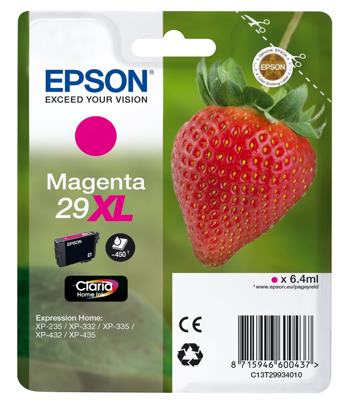 folie 1 von 2, vergrößern, singlepack magenta 29xl claria home ink