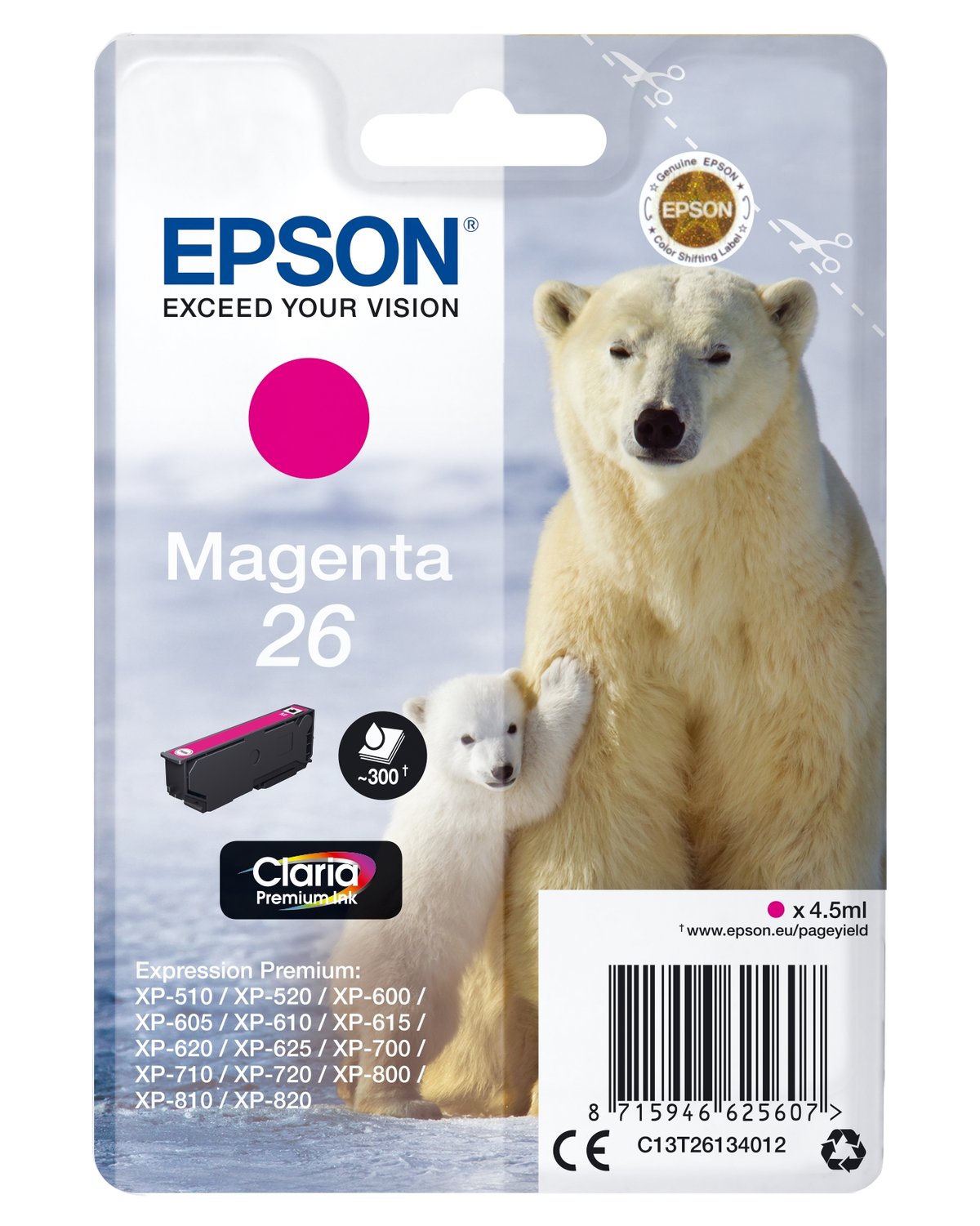folie 1 von 10, vergrößern, 26 eisbär claria premium single magenta tinte