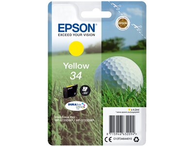 34 golfbold DURABrite Ultra enkeltpakke gult blæk