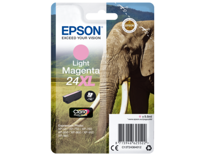 24XL elefant Claria Photo HD enkeltpakke lys magenta blæk