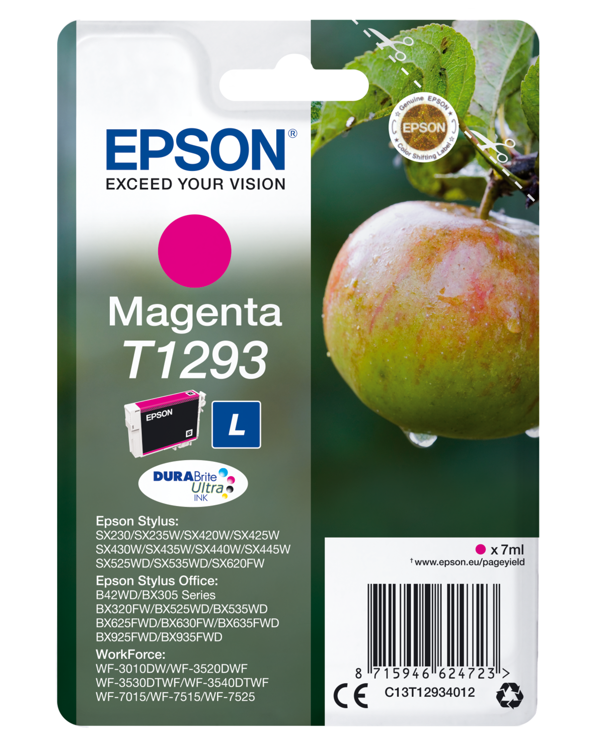 folie 1 von 9, vergrößern, t1293 apfel durabrite ultra single magenta tinte