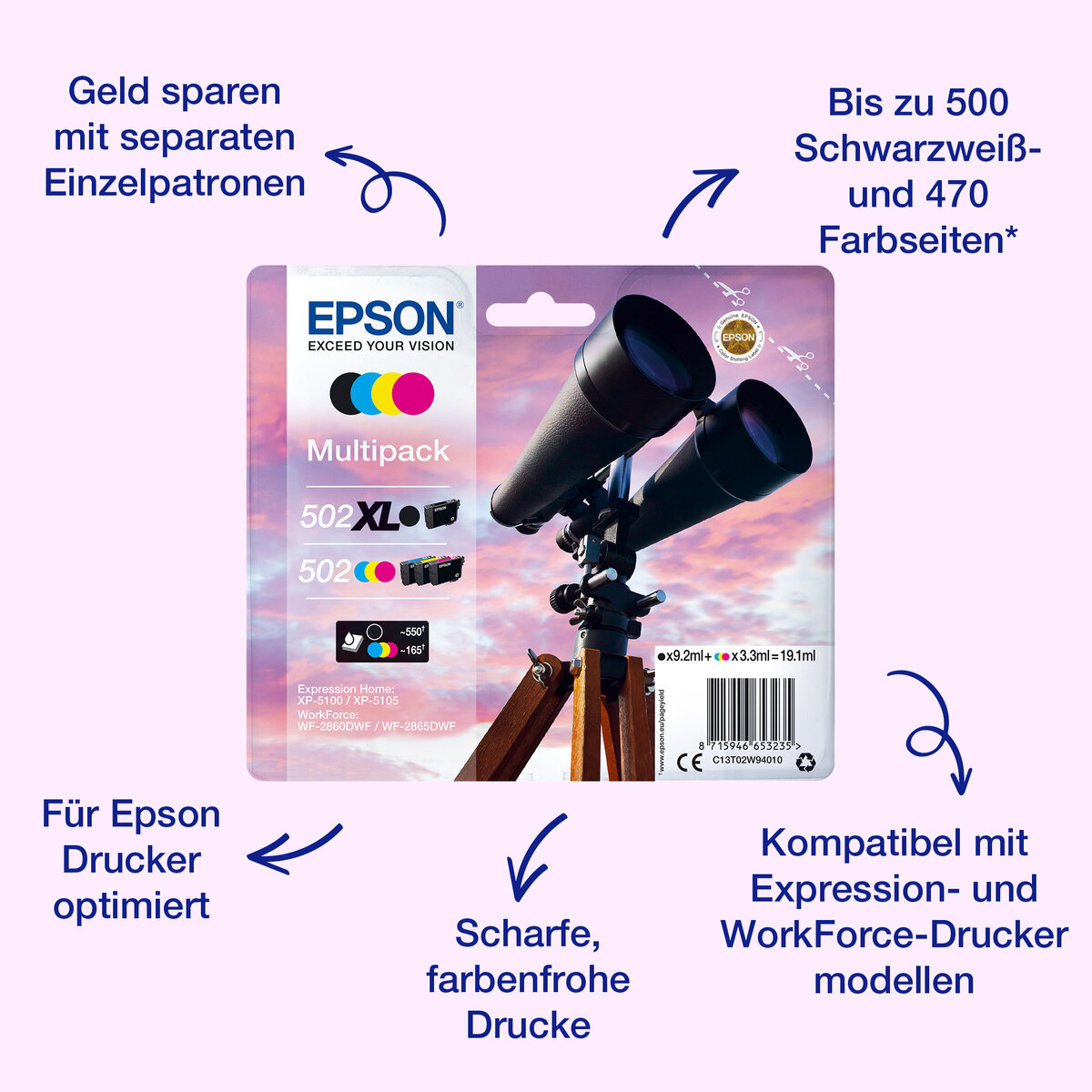 folie 2 von 7, vergrößern, multipack 4-colours 502 ink