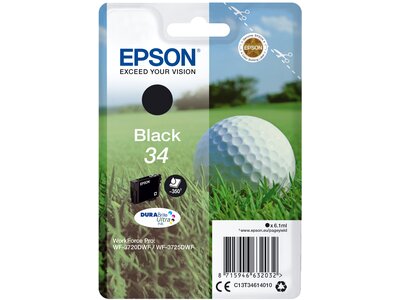 34 golfbold DURABrite Ultra enkeltpakke sort blæk