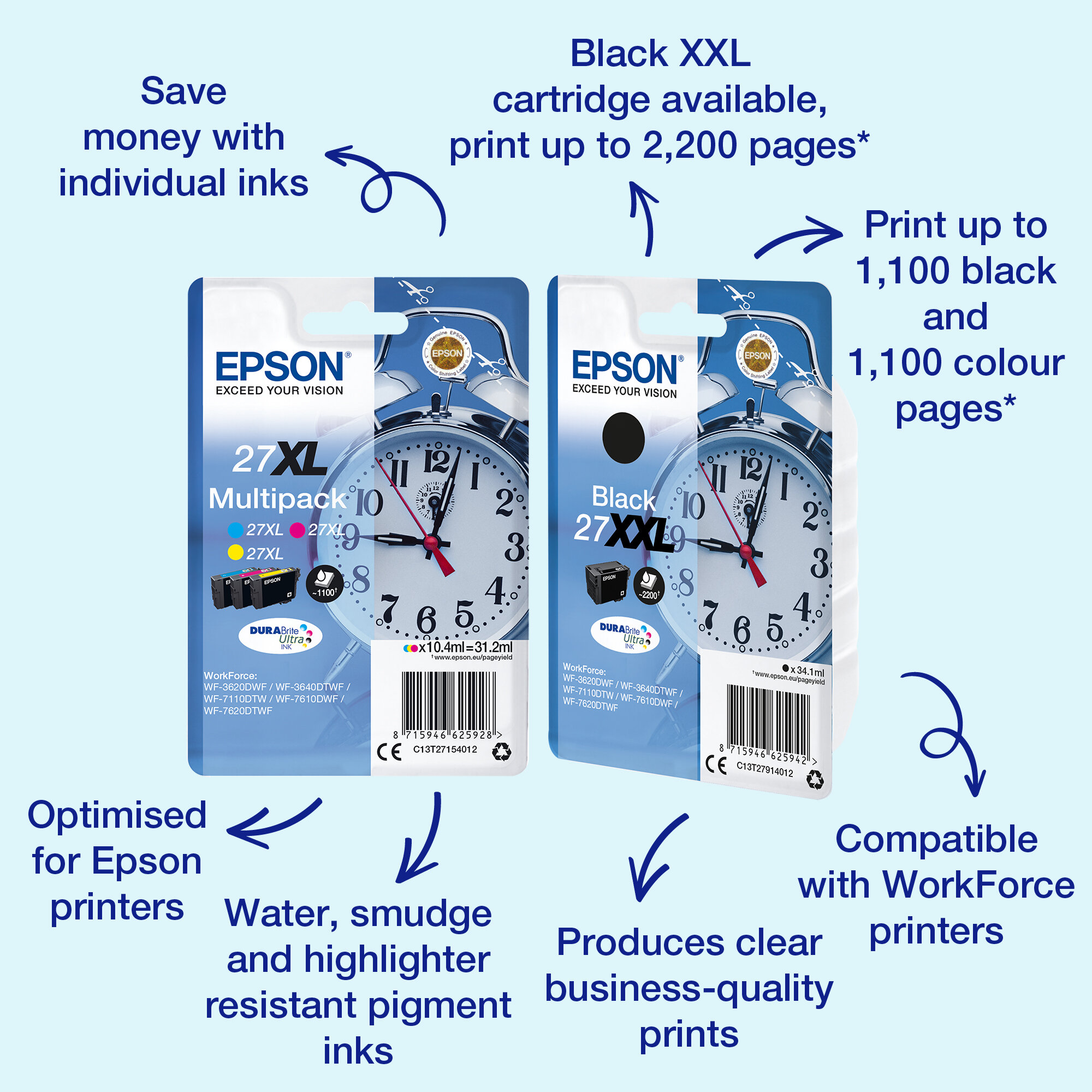 Epson 27XXL DURABrite UltraInk Black Ink Cartridge | Ebuyer.com