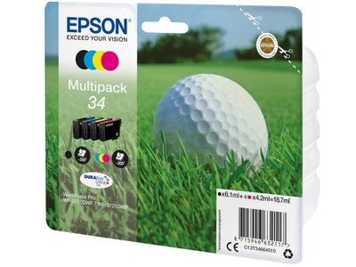 34 golfbold DURABrite Ultra multipakke 4-farve blæk